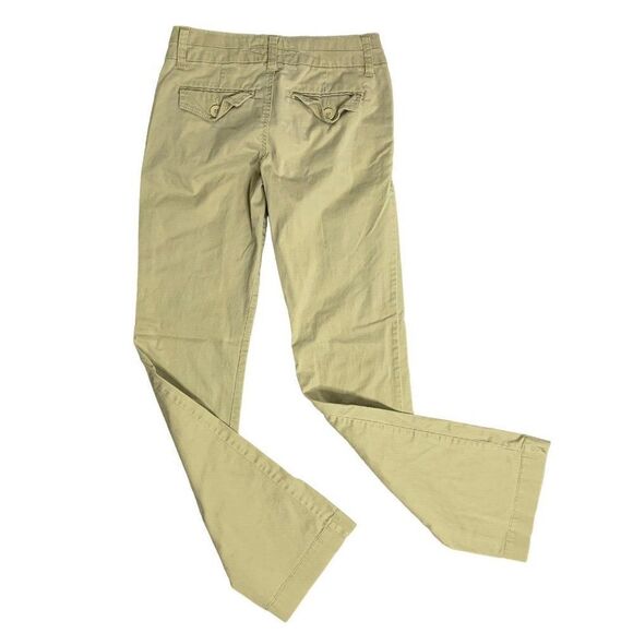 Vintage 90s Free Style Low Rise Pants Junior Size 1 Khaki Straight Leg - Picture 1 of 5
